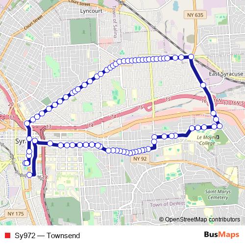 Sy972 bus Line Map