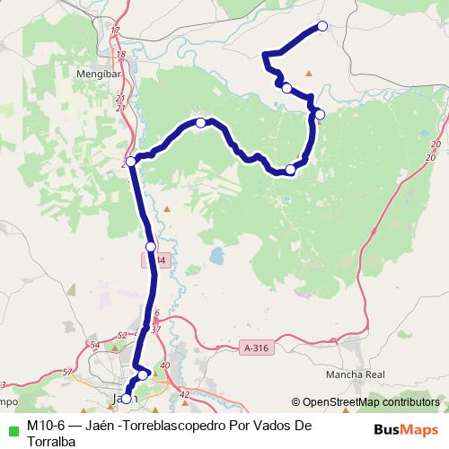 M10-6 bus Line Map