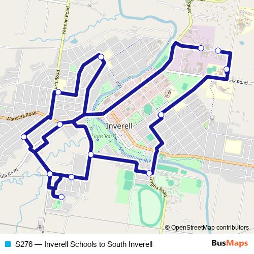 S276 bus Line Map