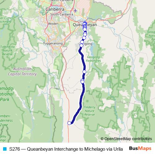 S276 bus Line Map