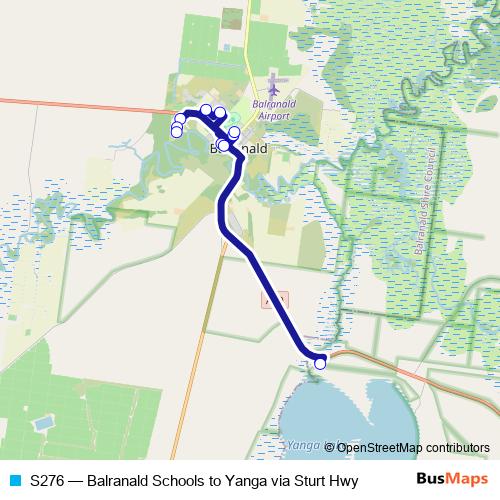 S276 bus Line Map