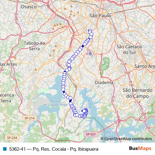 5362-41 bus Line Map