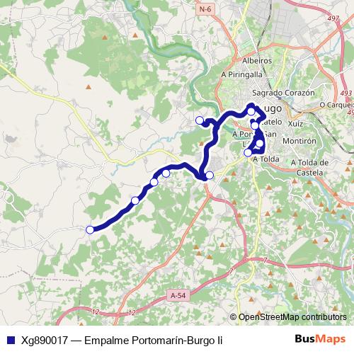 Xg890017 bus Line Map