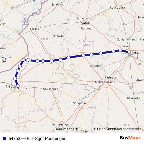54753 rail Line Map