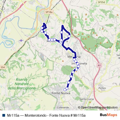 Mr115a bus Line Map
