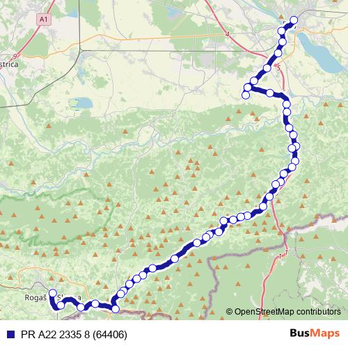PR A22 2335 8 (64406) bus Line Map