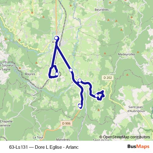 63-Ls131 bus Line Map