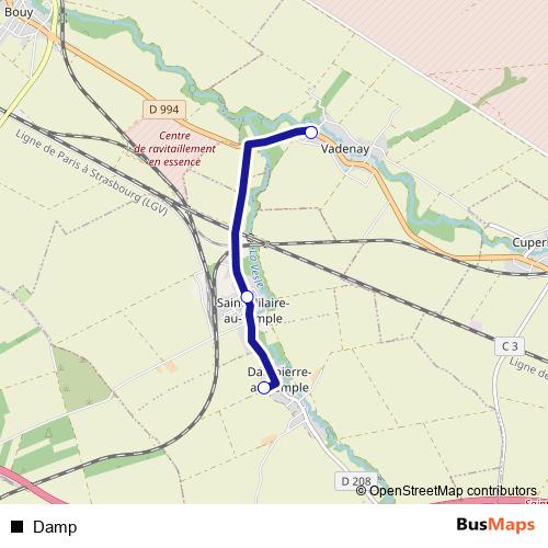Damp bus Line Map