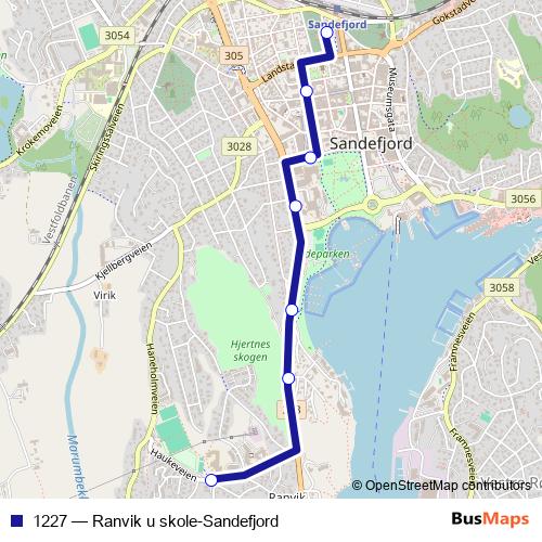 1227 bus Line Map