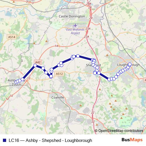 LC16 bus Line Map
