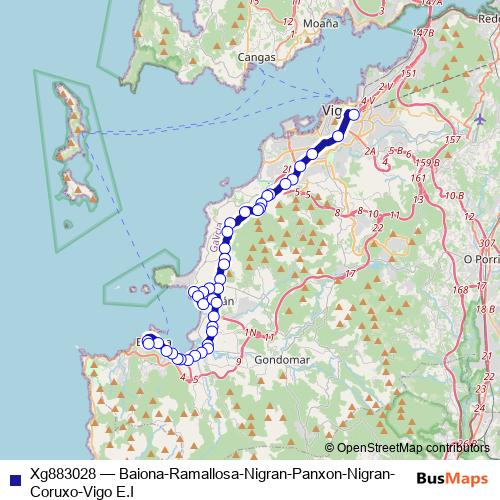 Xg883028 bus Line Map
