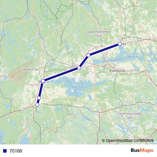 70188 bus Line Map