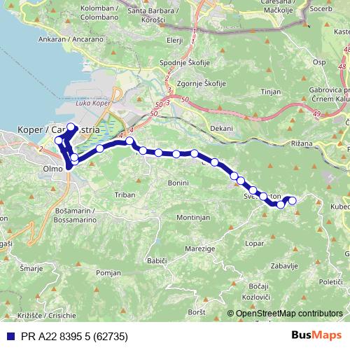 PR A22 8395 5 (62735) bus Line Map