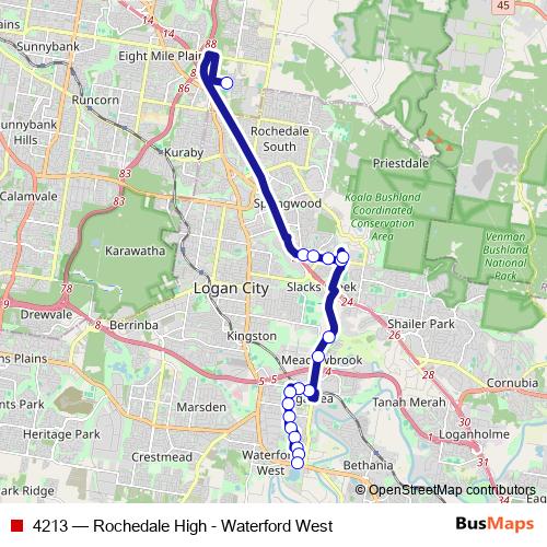 4213 bus Line Map