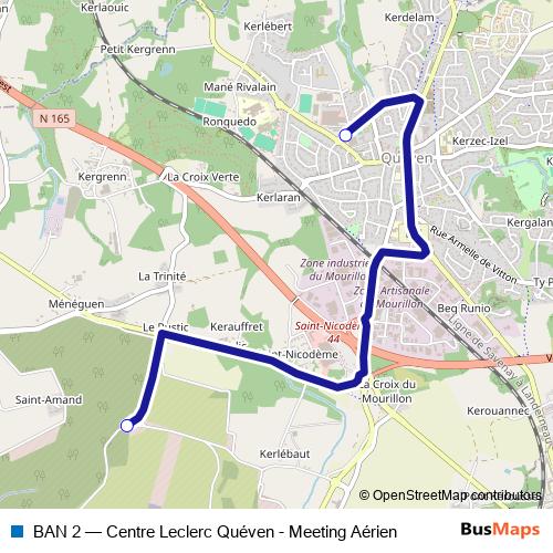 BAN 2 bus Line Map