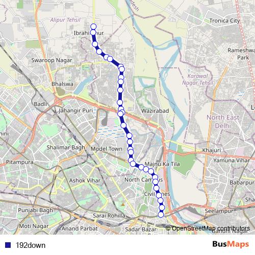 192down bus Line Map