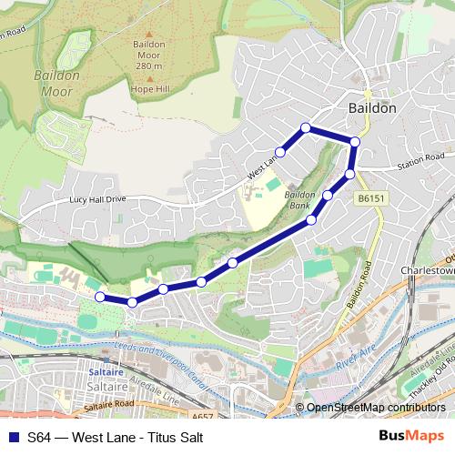 S64 bus Line Map