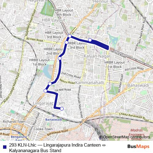 293 KLN-Lhic bus Line Map