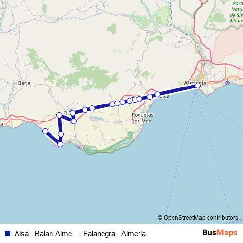 Alsa - Balan-Alme bus Line Map
