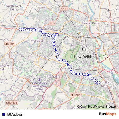567adown bus Line Map
