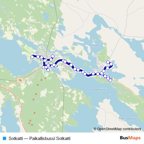 Sotkatti bus Line Map