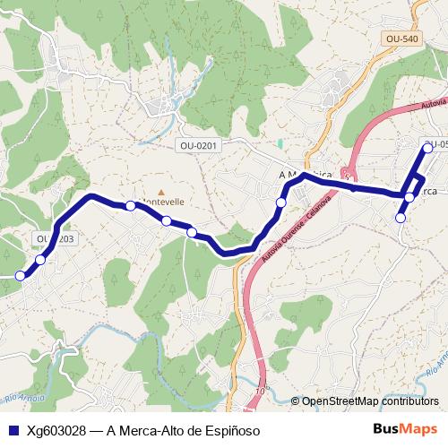 Xg603028 bus Line Map