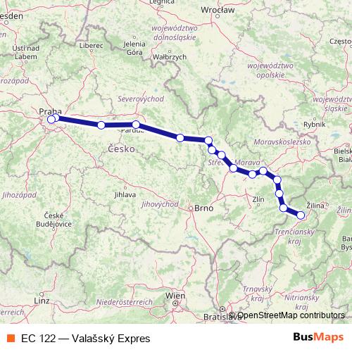 EC 122 rail Line Map