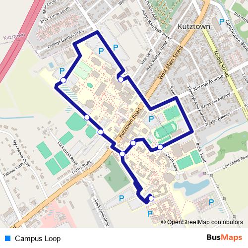 Campus Loop bus Line Map