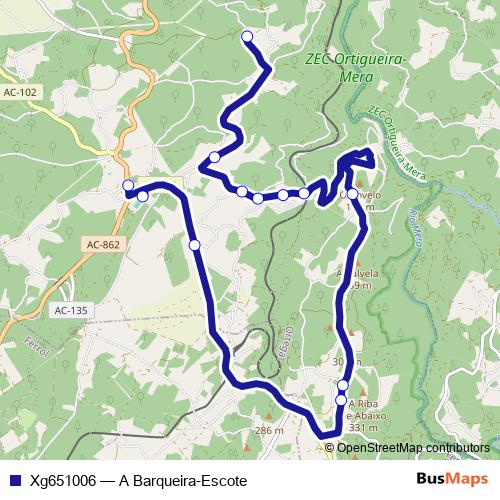 Xg651006 bus Line Map