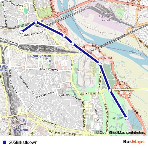 205linkstldown bus Line Map