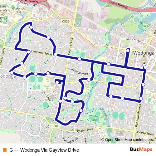 G bus Line Map