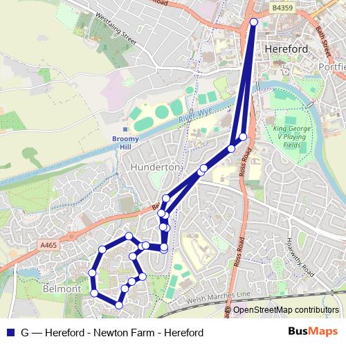 G bus Line Map