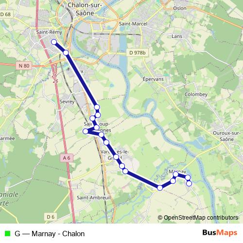 G bus Line Map