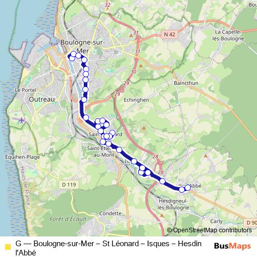 G bus Line Map