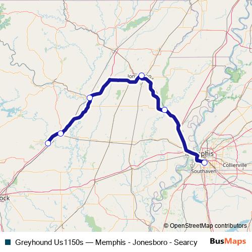 Greyhound Us1150s bus Line Map