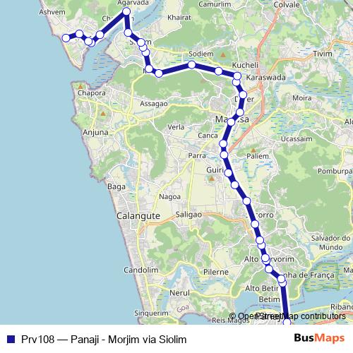 Prv108 bus Line Map
