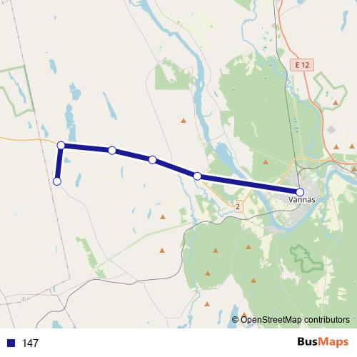 147 bus Line Map