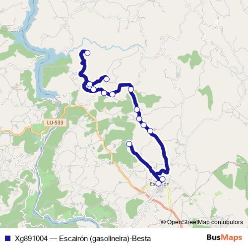 Xg891004 bus Line Map
