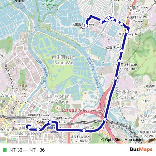 NT-36 bus Line Map