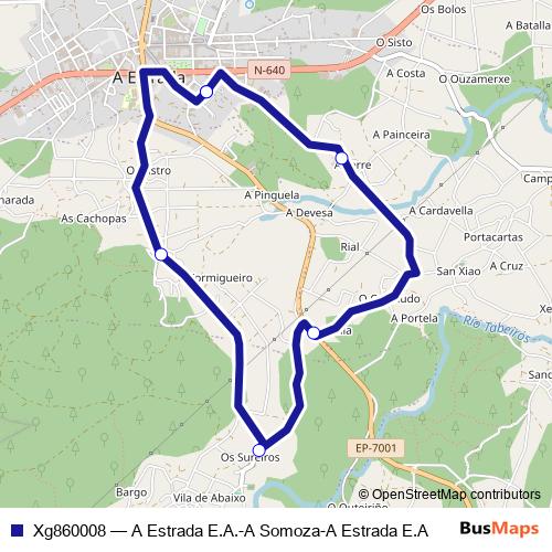 Xg860008 bus Line Map