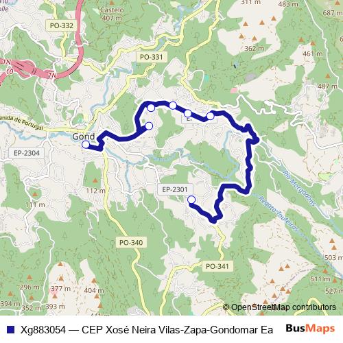 Xg883054 bus Line Map