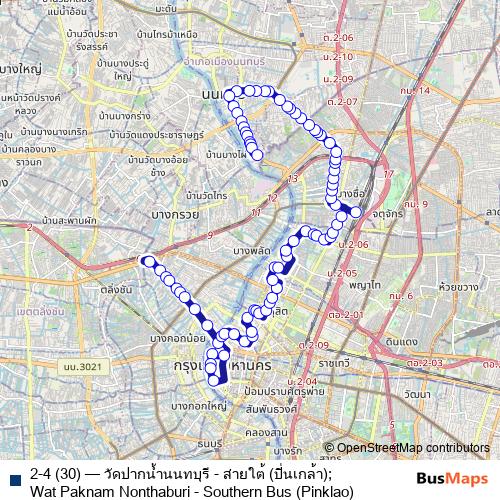 2-4 (30) bus Line Map