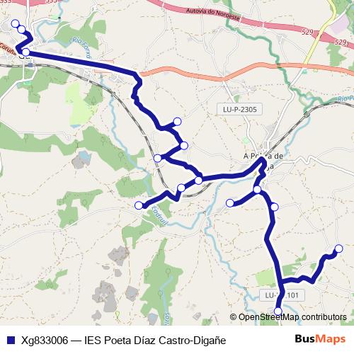 Xg833006 bus Line Map