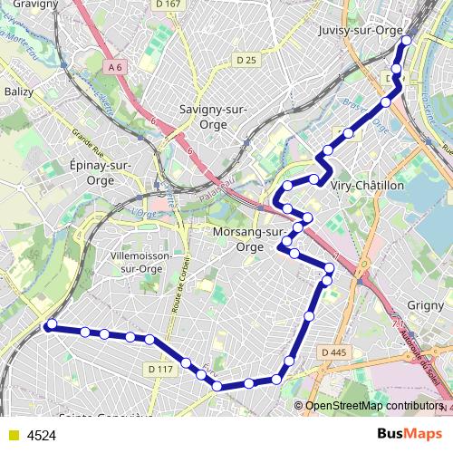 4524 bus Line Map