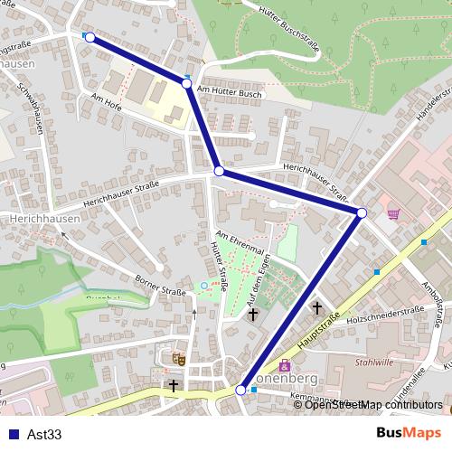 Ast33 bus Line Map