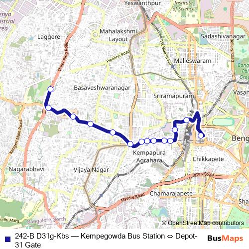 242-B D31g-Kbs bus Line Map