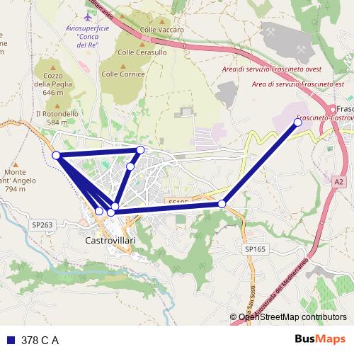 378 C A bus Line Map