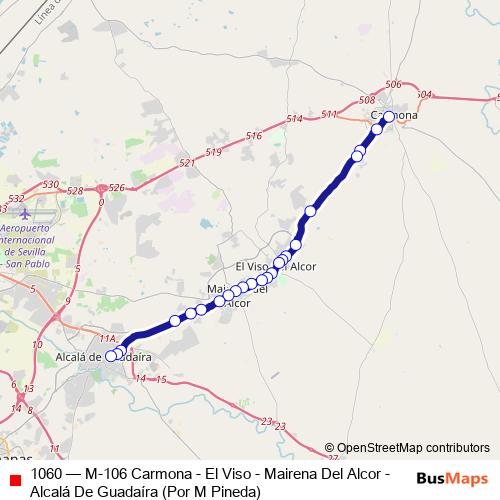 1060 bus Line Map