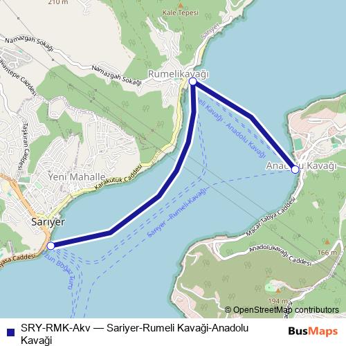 SRY-RMK-Akv ferry Line Map