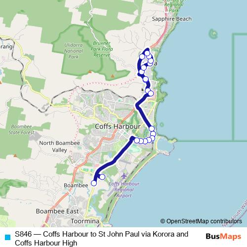 S846 bus Line Map
